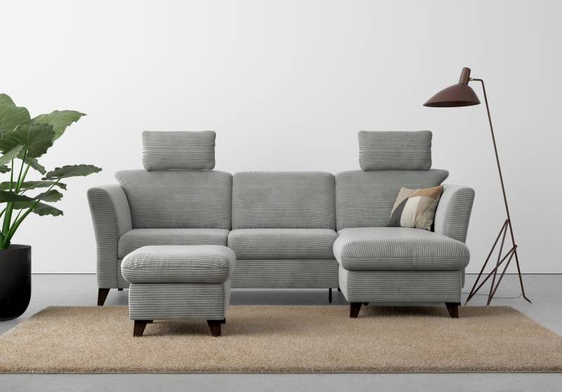 Home affaire Ecksofa »Trelleborg L-Form«, wahlweise mit Bettfunktion und Bettkasten, inkl. Federkern-Polsterung von home affaire