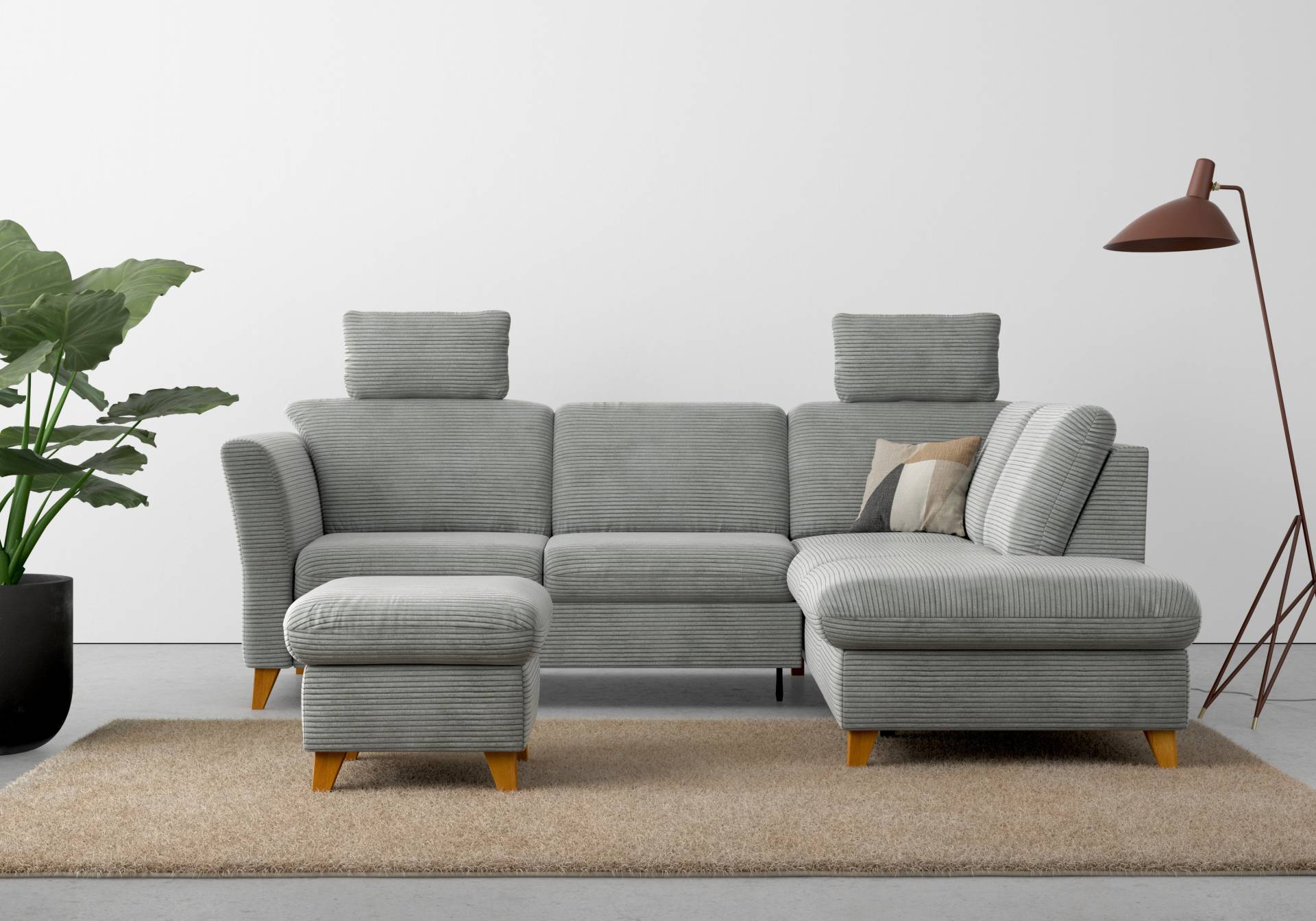 Home affaire Ecksofa »Trelleborg L-Form«, wahlweise mit Bettfunktion und Bettkasten, inkl. Federkern-Polsterung von home affaire