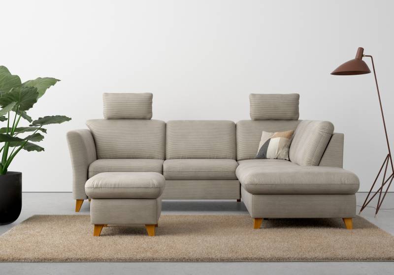 Home affaire Ecksofa »Trelleborg L-Form«, wahlweise mit Bettfunktion und Bettkasten, inkl. Federkern-Polsterung von home affaire