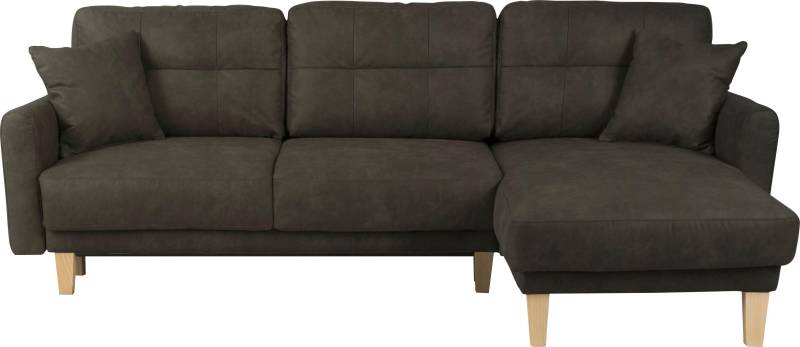 Home affaire Ecksofa »Triplo, Zierkissen, Schlaffunktion, B/T/H: 234/164/89 cm, L-Form« von home affaire