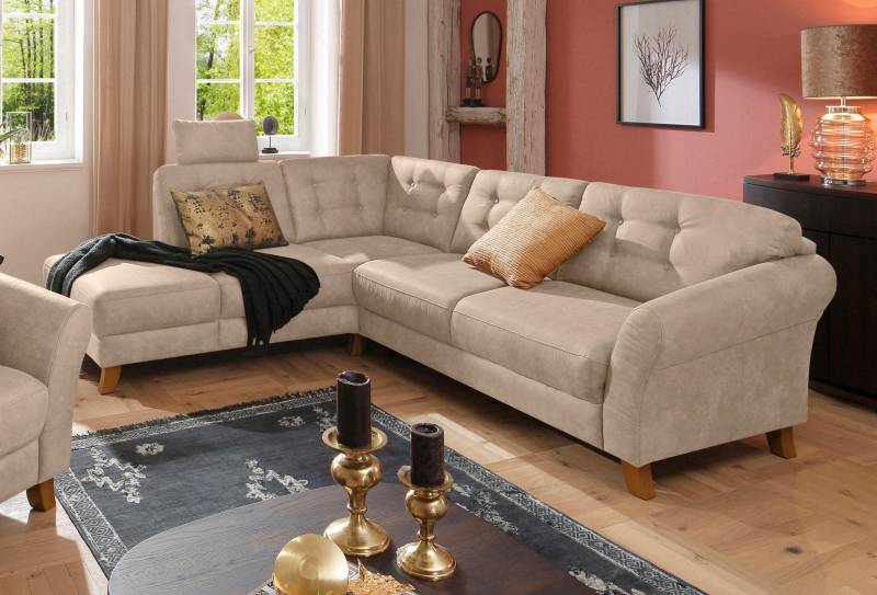 Home affaire Ecksofa »Trondheim L-Form«, mit Federkern von home affaire