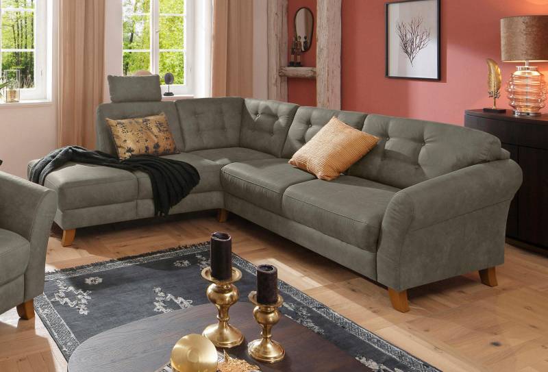 Home affaire Ecksofa »Trondheim L-Form«, mit Federkern von home affaire