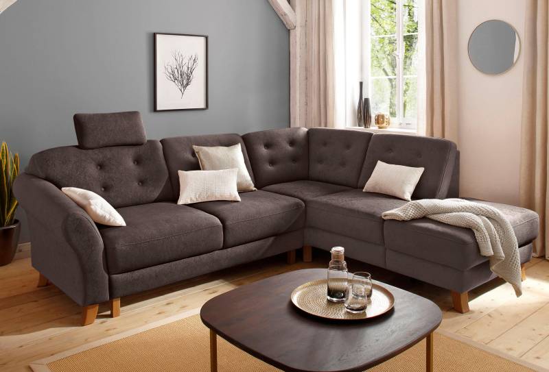 Home affaire Ecksofa »Trondheim L-Form«, mit Federkern von home affaire
