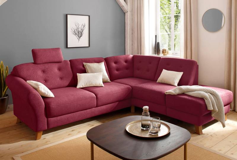 Home affaire Ecksofa »Trondheim L-Form«, mit Federkern von home affaire