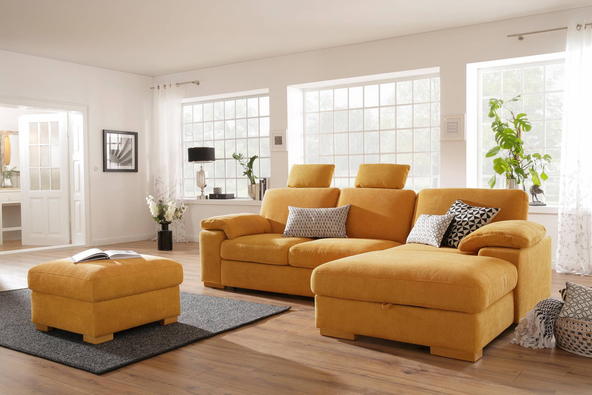 Home affaire Ecksofa »Ventura«, wahlweise mit Bettfunktion und Bettfunktion/Bettkasten von home affaire