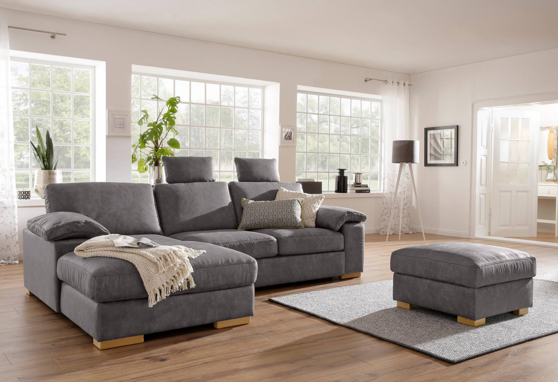 Home affaire Ecksofa »Ventura L-Form«, wahlweise mit Bettfunktion und Bettfunktion/Bettkasten von home affaire