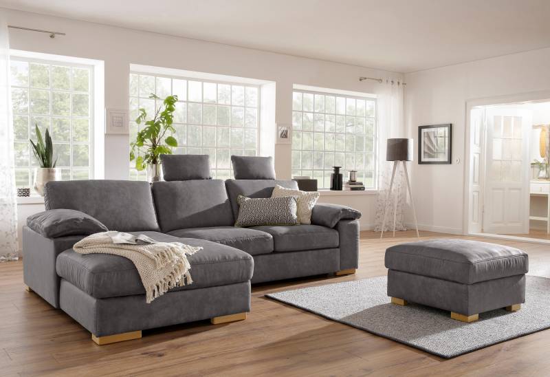 Home affaire Ecksofa »Ventura L-Form«, wahlweise mit Bettfunktion und Bettfunktion/Bettkasten von home affaire