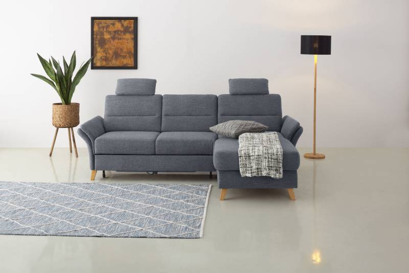 Home affaire Ecksofa »Westerland L-Form«, Federkern-Polsterung, wahlweise mit Bettfunktion, Bettkasten von home affaire
