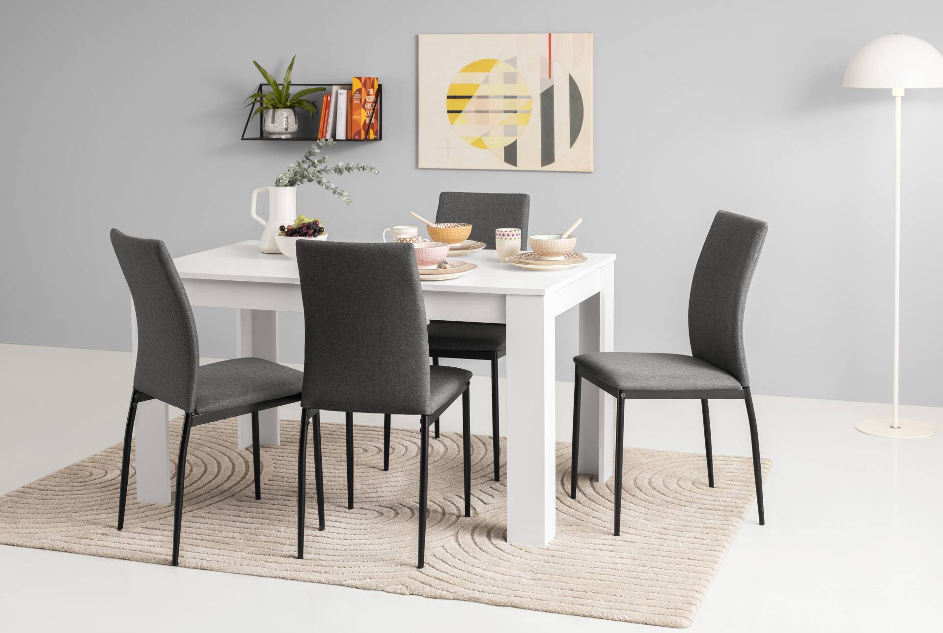 HELA Essgruppe »SIMONE«, (Set, 5 tlg.), Platte mit Wendeeinlage, Bezug Microfaser, Unser Bestpreis von Hela