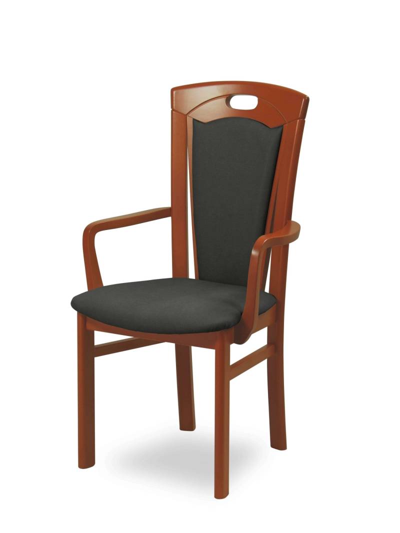 Home affaire Esszimmerstuhl »FERDI, Armlehnstuhl, Made in Italy, Massivholz«, 1 St., Feinstruktur, Bezug Feinstruktur (wasser-und fleckabweisend) oder Struktur von home affaire