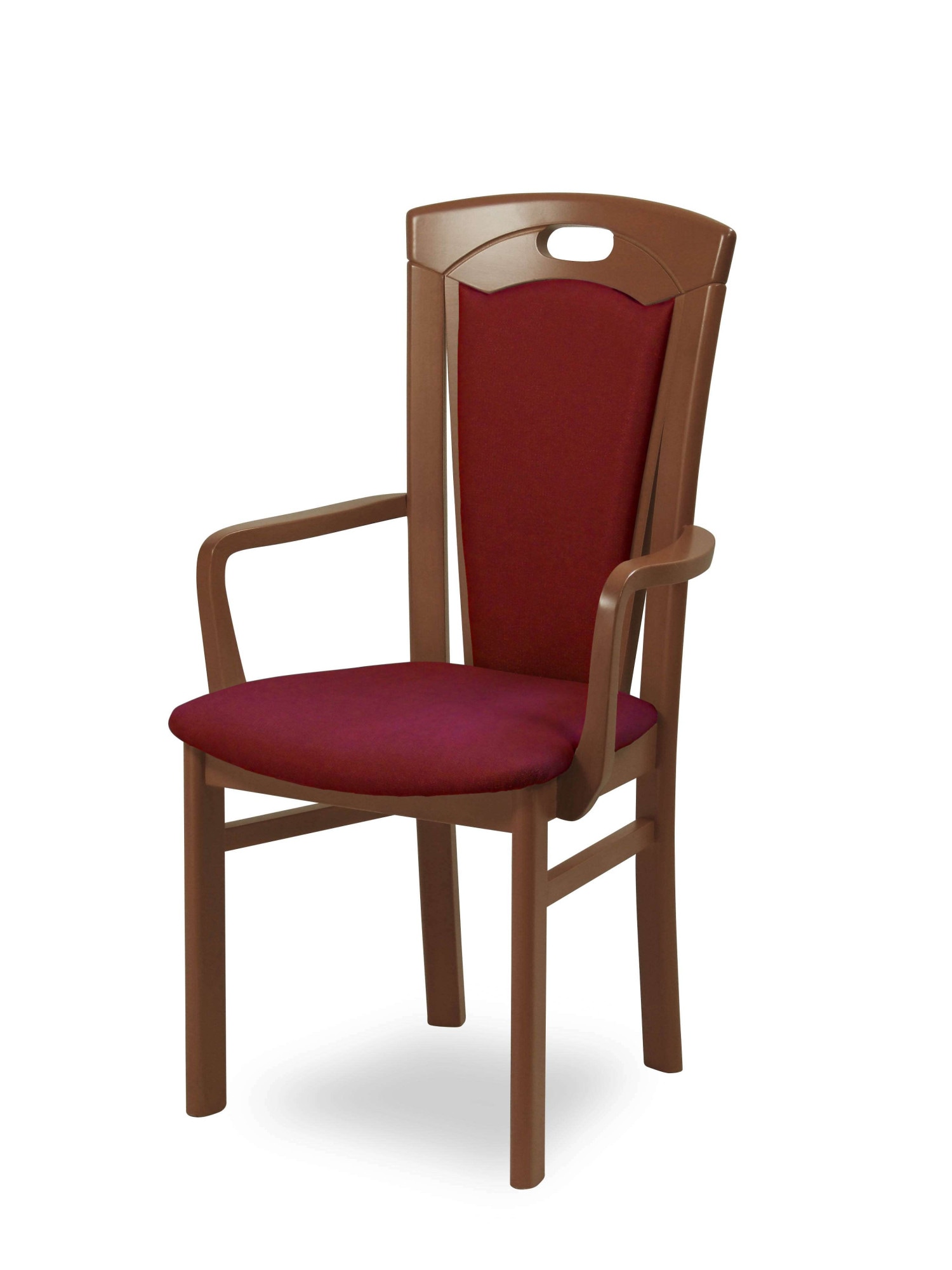 Home affaire Esszimmerstuhl »FERDI, Armlehnstuhl, Made in Italy, Massivholz«, 1 St., Feinstruktur, Bezug Feinstruktur (wasser-und fleckabweisend) oder Struktur von home affaire
