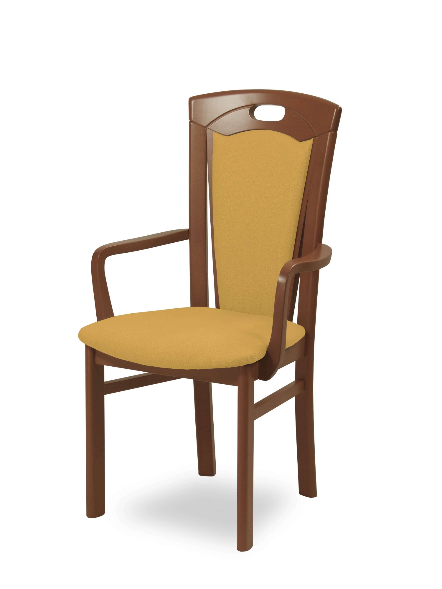 Home affaire Esszimmerstuhl »FERDI, Armlehnstuhl, Made in Italy, Massivholz«, 1 St., Feinstruktur, Bezug Feinstruktur (wasser-und fleckabweisend) oder Struktur von home affaire