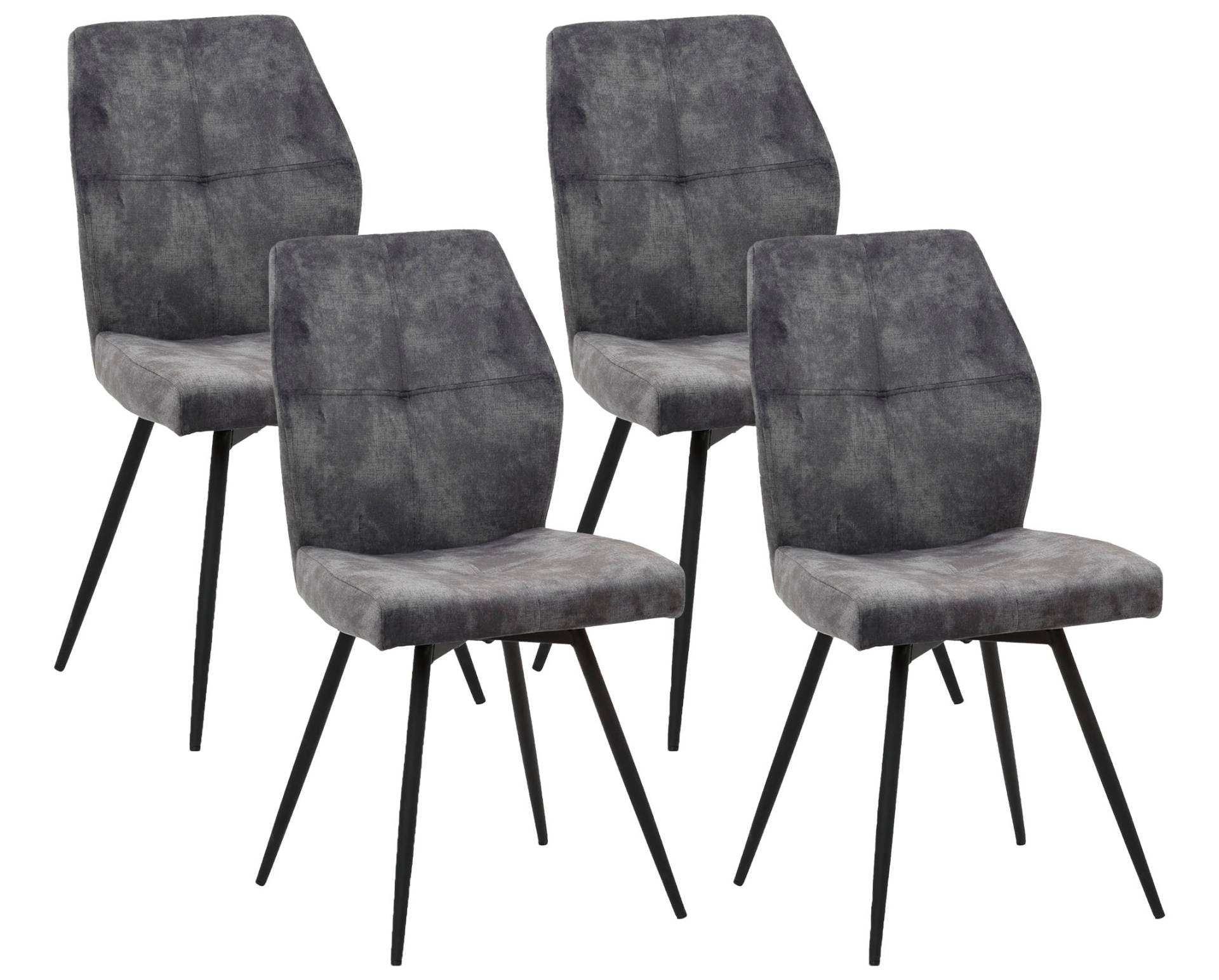 HELA Esszimmerstuhl »JANINA«, (Set), 4 St., Microfaser VINTAGE, 360° drehbar von Hela