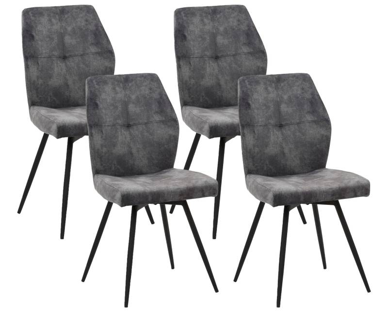 HELA Esszimmerstuhl »JANINA«, (Set), 4 St., Microfaser VINTAGE, 360° drehbar von Hela