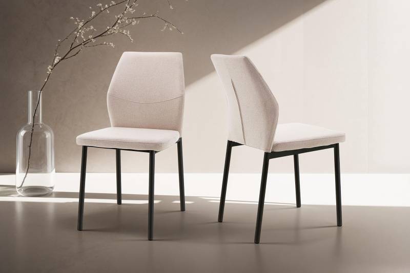 Home affaire Esszimmerstuhl »Lumos«, (Set), 4 St., Webstoff, Webstoff in vielen Farben erhältlich mit stabilem Metalluntergestell von home affaire