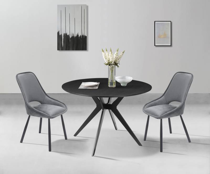 Home affaire Esszimmerstuhl »Menonri«, (Set), Veloursstoff, gepolsterte Rückenlehne und Sitzfläche von home affaire