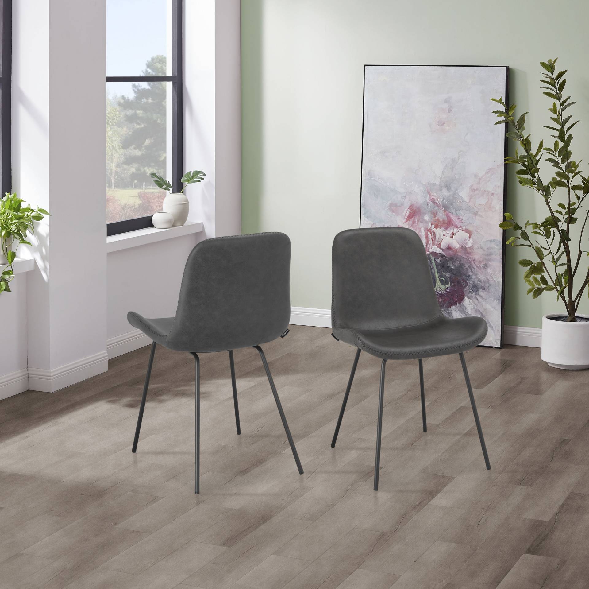 Home affaire Esszimmerstuhl »Morlaix«, 2 St., Microfaser, im 2er Set erhältlich, mit Sitz und Rücken gepolstert, Sitzhöhe 48 cm Home affaire Esszimmerstuhl »Morlaix«, 2 St., Microfaser, im 2er Set erhältlich, mit Sitz und Rücken gepolstert, Sitzhöhe 48 cm von home affaire