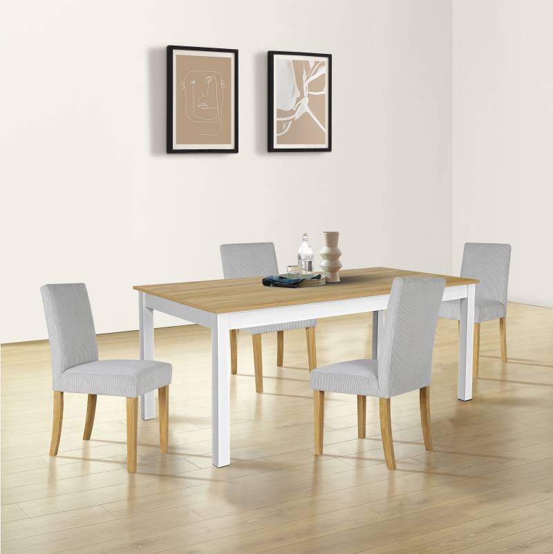 Home affaire Esszimmerstuhl »Winikon, TOPSELLER!«, (Set), 4 St., Cord, Massivholzgestell, moderner Cordbezug, bequem gepolstert von home affaire