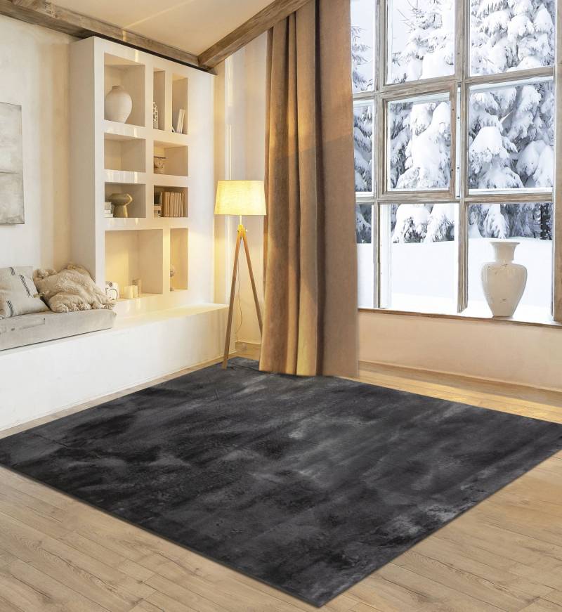 my home Fellteppich »Guidel«, rechteckig, 30 mm Höhe, Kunstfell, Kuschelteppich, Uni Farben, super weich, Wohnzimmer von My Home