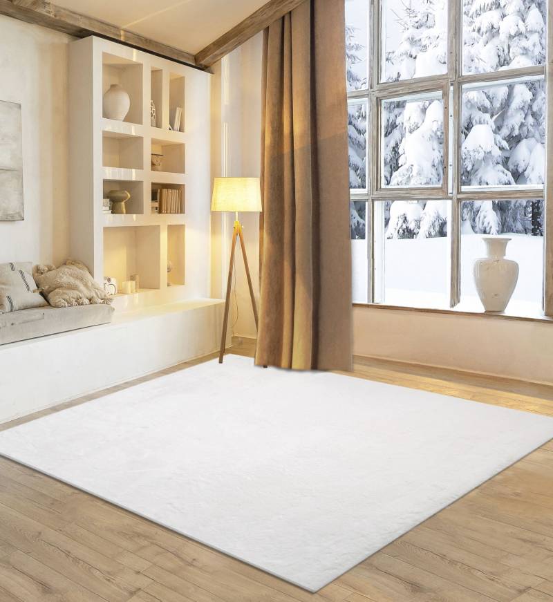 my home Fellteppich »Guidel«, rechteckig, 30 mm Höhe, Kunstfell, Kuschelteppich, Uni Farben, super weich, Wohnzimmer von My Home