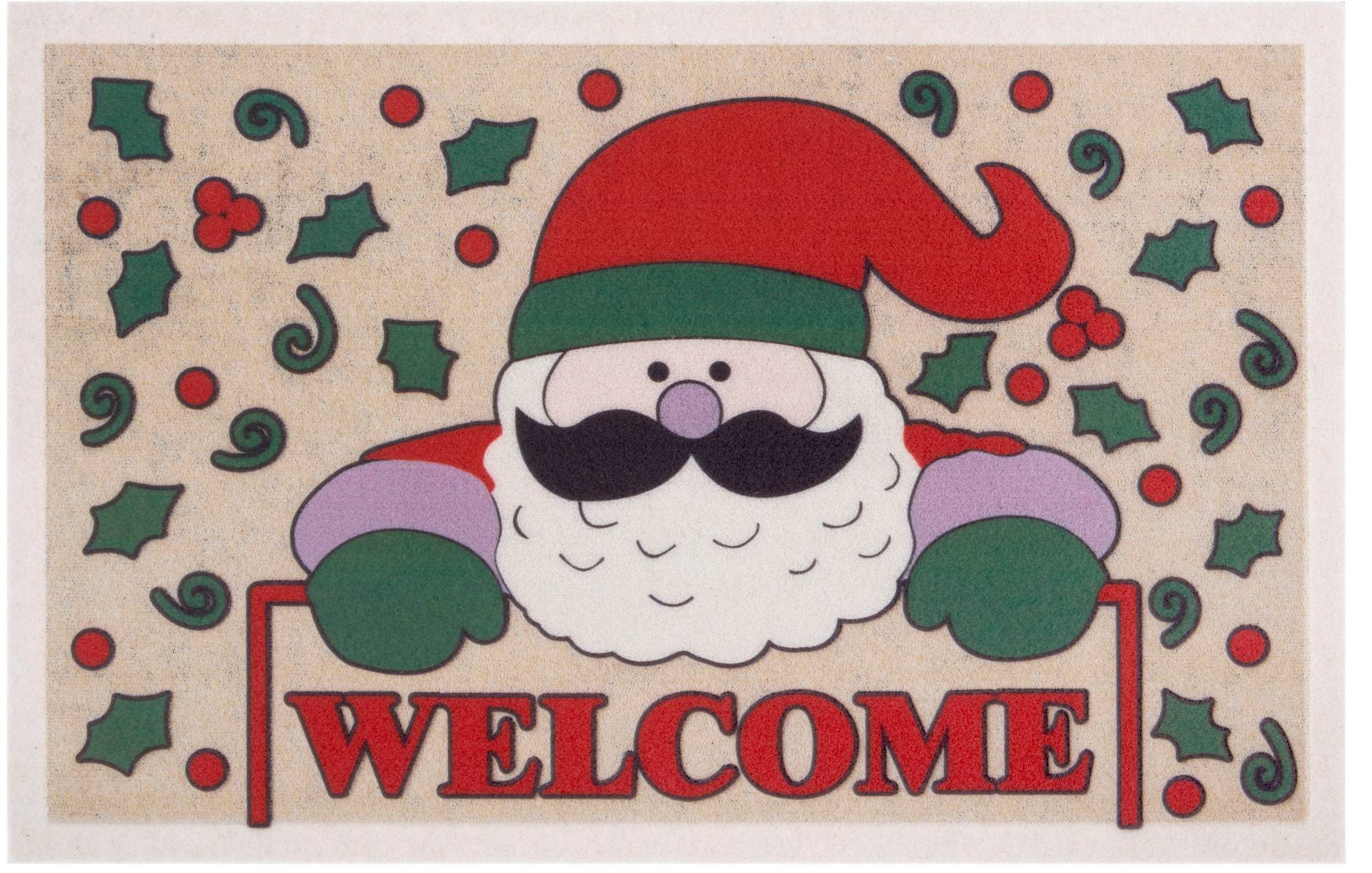 Home affaire Fussmatte »Welcome Weihnachtsmann«, rechteckig von home affaire
