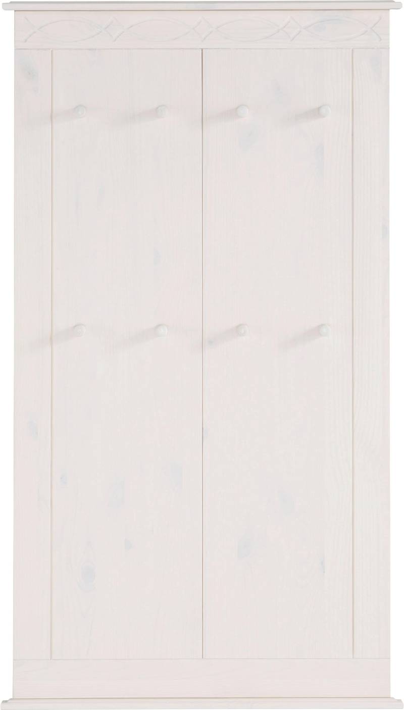 Home affaire Garderobenpaneel »Indra«, aus massiver Kiefer, FSC®, 8 Haken, dezentes Ornament von home affaire