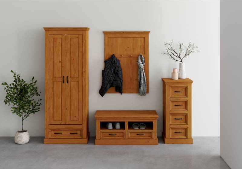 Home affaire Garderobenpaneel »Selma«, aus massivem Kiefernholz, Höhe 105 cm, Breite 80 cm von home affaire