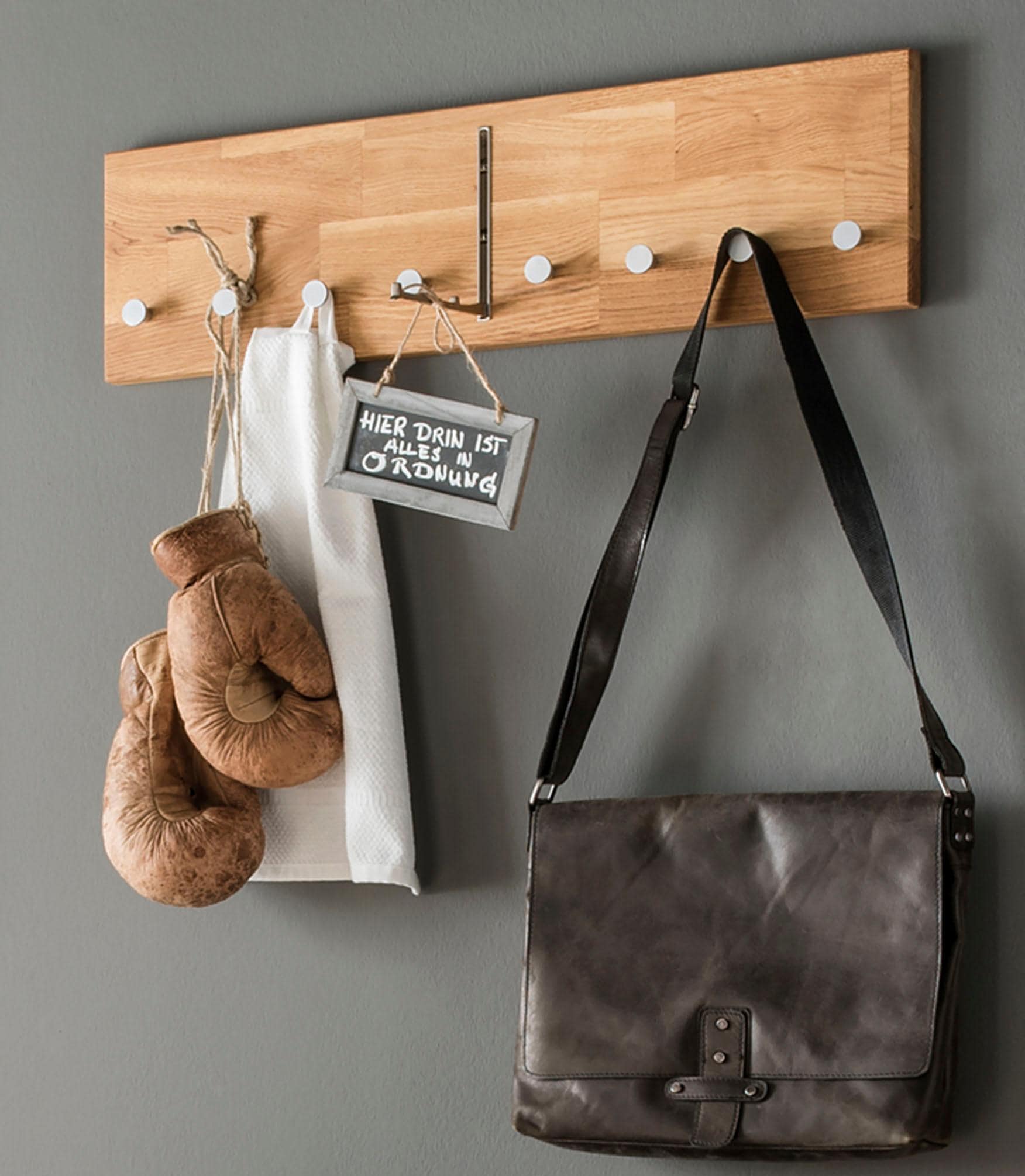 Home affaire Hakenleiste »Dura«, aus FSC®-zertifiziertem Massivholz, Breite 50 oder 80 cm von home affaire