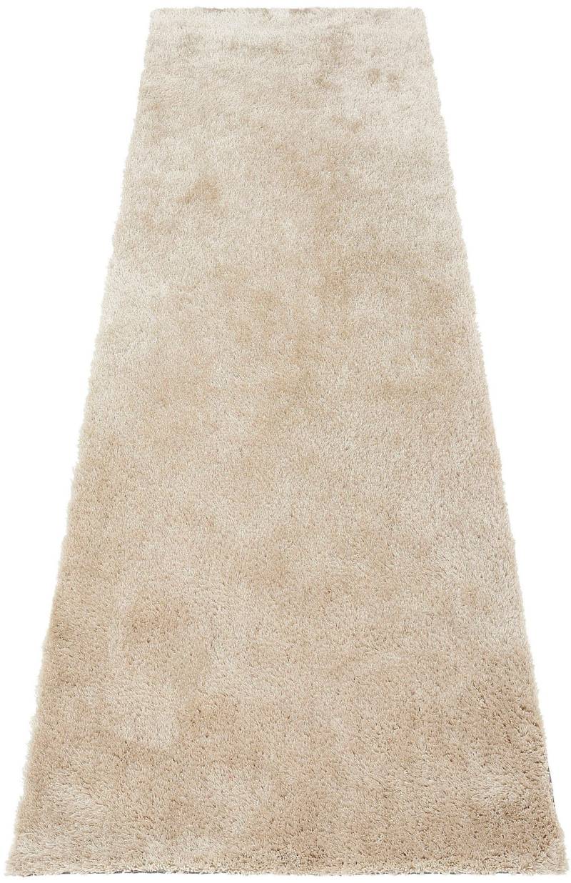 Home affaire Hochflor-Läufer »Deman«, rechteckig, 25 mm Höhe, Läufer, Teppichläufer, Brücke, Uni-Farben, Mikrofaser von home affaire