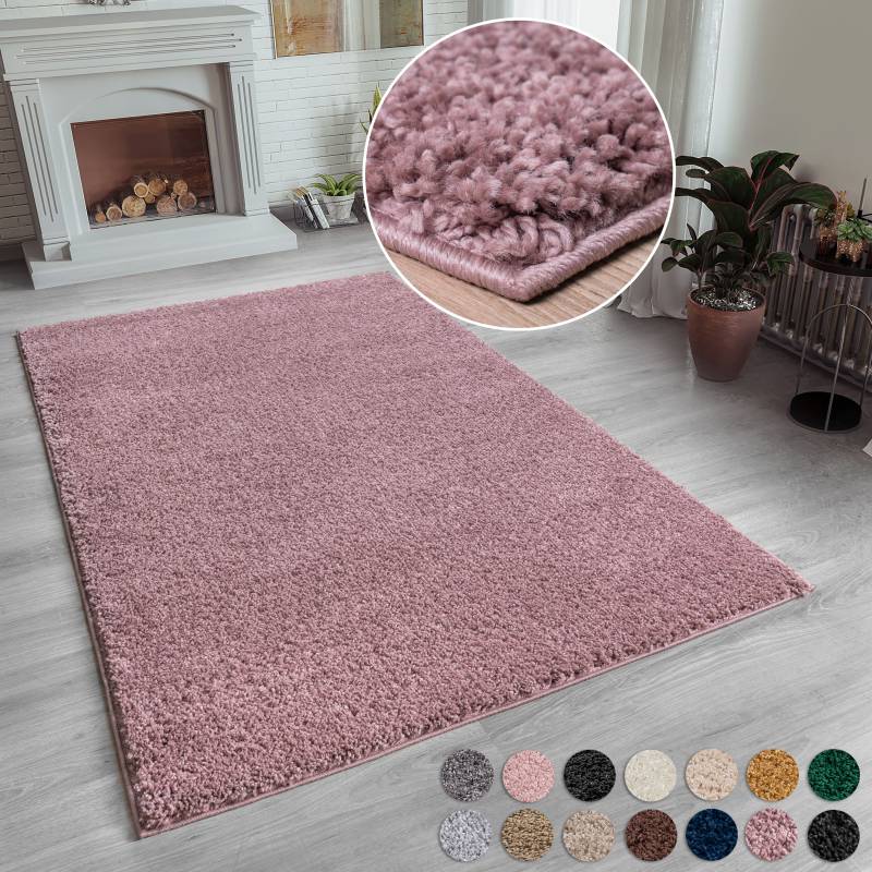 Home affaire Hochflor-Teppich »Shaggy 30«, rechteckig, 30 mm Höhe, Teppich, Uni Farben, besonders weich und kuschelig von My Home
