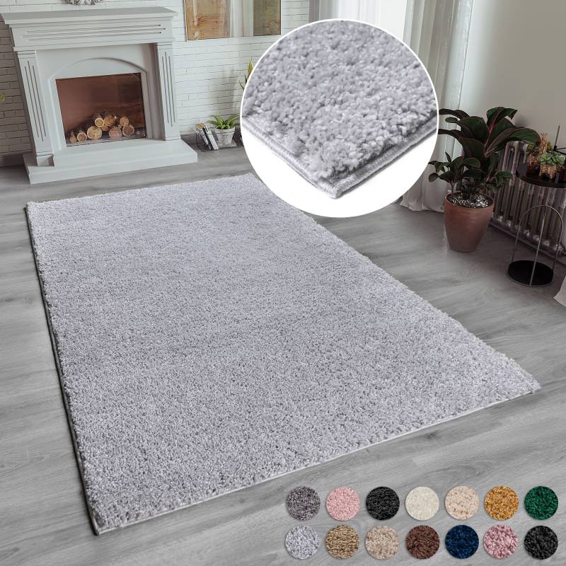 Home affaire Hochflor-Teppich »Shaggy 30«, rechteckig, 30 mm Höhe, Teppich, Uni Farben, besonders weich und kuschelig von My Home