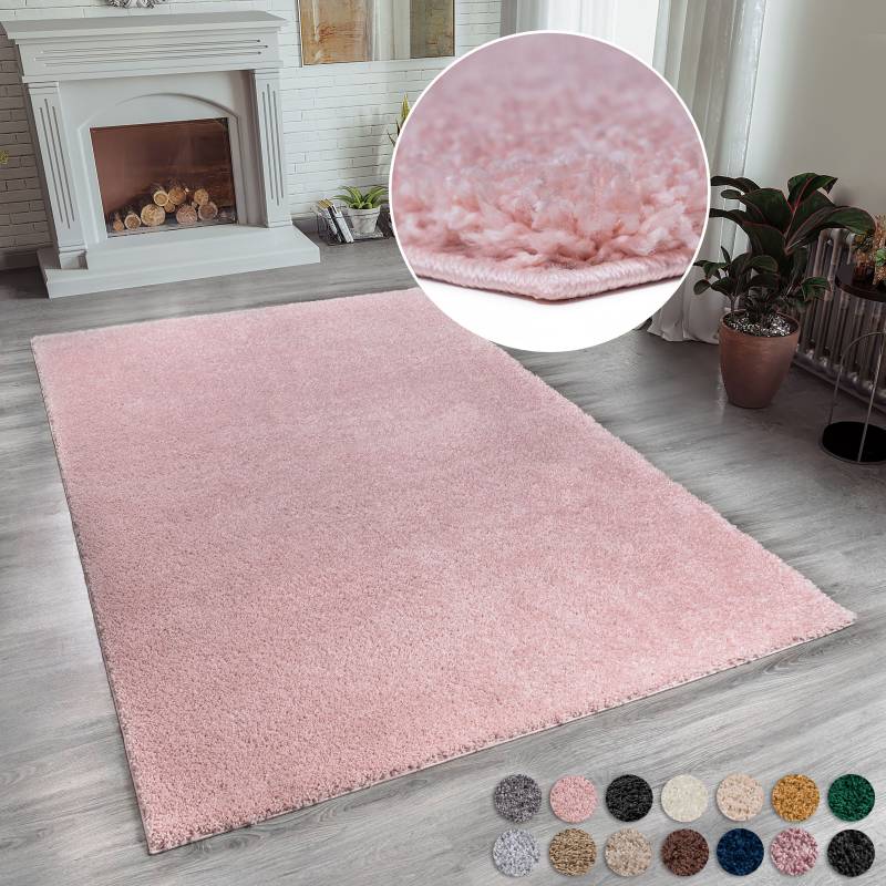 Home affaire Hochflor-Teppich »Shaggy 30«, rechteckig, 30 mm Höhe, Teppich, Uni Farben, besonders weich und kuschelig von My Home