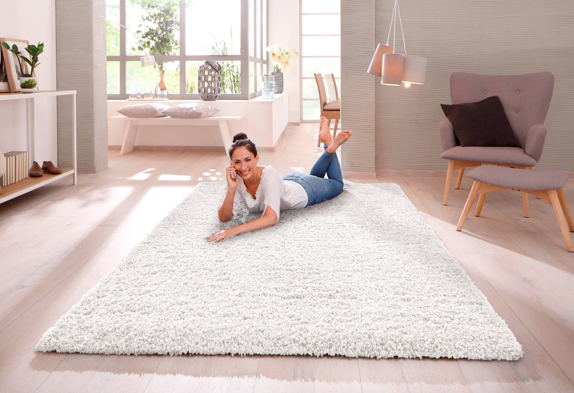 Home affaire Hochflor-Teppich »Viva«, rechteckig von home affaire