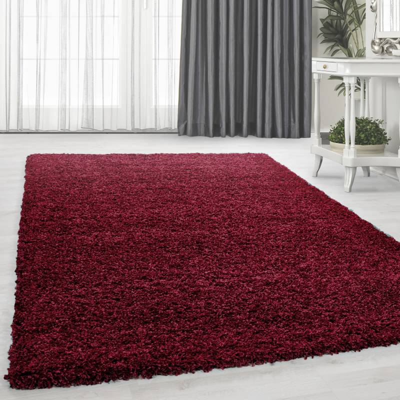 Home affaire Hochflor-Teppich »Viva«, rechteckig, 45 mm Höhe, Uni Farben, einfarbig, besonders weich und kuschelig von My Home