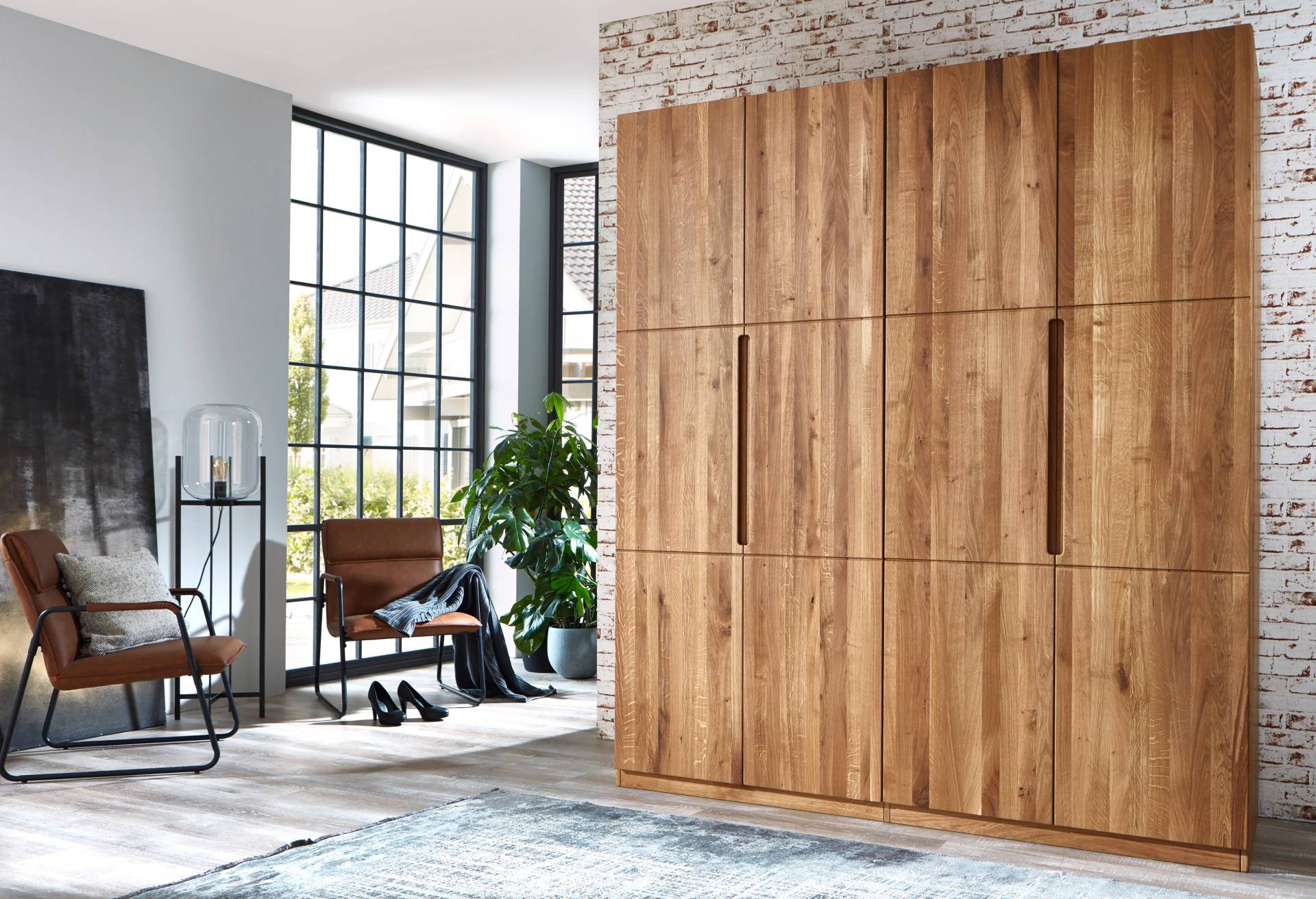 Home affaire Kleiderschrank »Azelie, aus Wildeiche«, Massivholz-Kleiderschrank, im 50 cm Raster planbar von home affaire