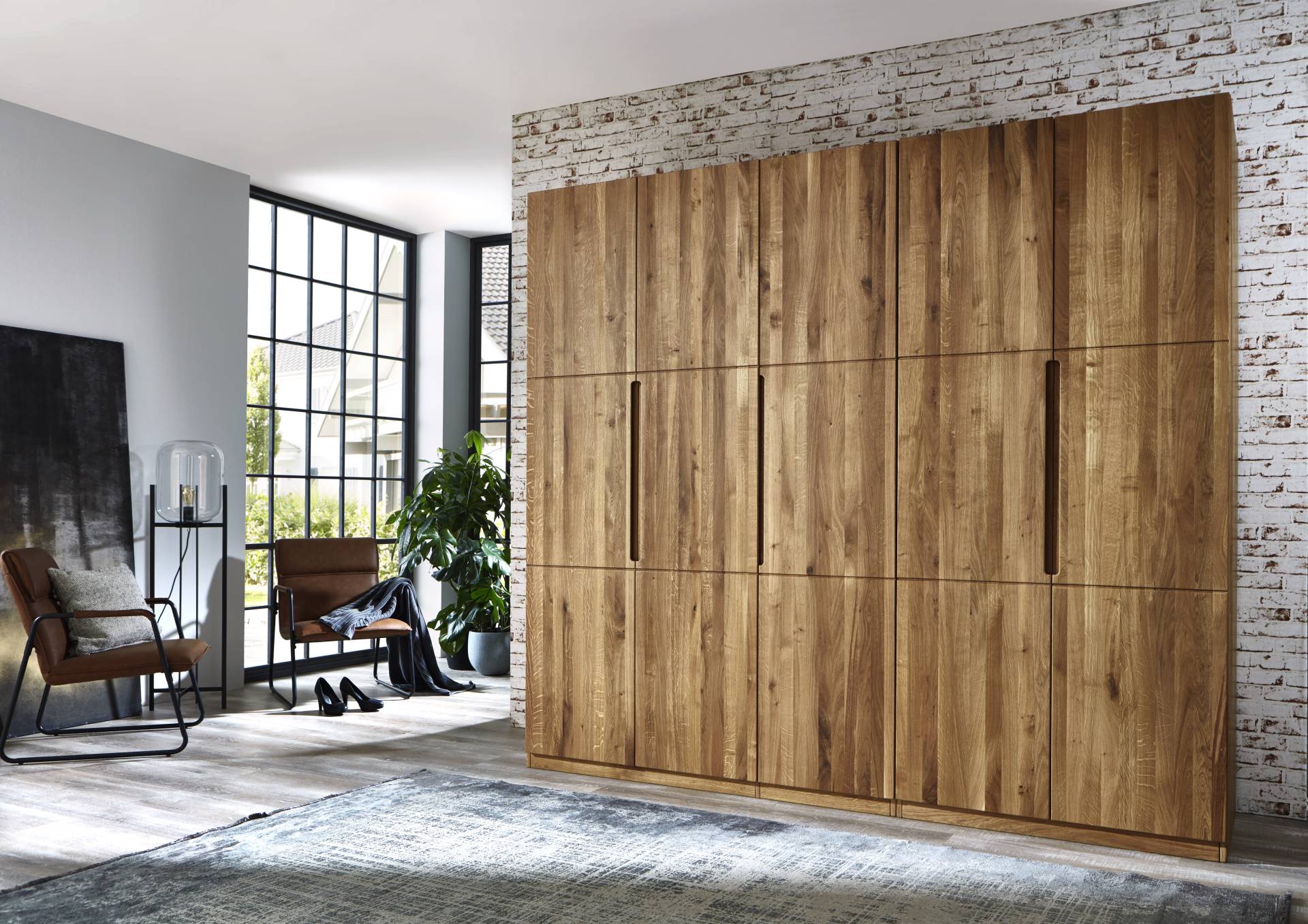 Home affaire Kleiderschrank »Azelie, aus Wildeiche«, Massivholz-Kleiderschrank, im 50 cm Raster planbar von home affaire