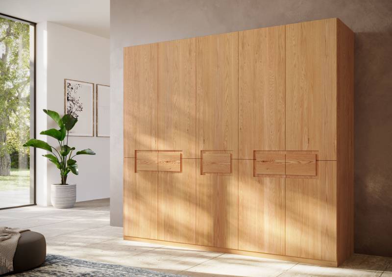 Home affaire Kleiderschrank »Léopoldine aus Kernbuche, erhältlich in verschiedenen Breiten«, Massivholz-Kleiderschrank, im 50 cm Raster planbar von home affaire