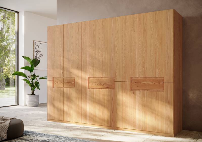 Home affaire Kleiderschrank »Léopoldine aus Kernbuche, erhältlich in verschiedenen Breiten«, Massivholz-Kleiderschrank, im 50 cm Raster planbar von home affaire