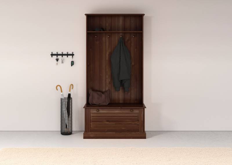 Home affaire Kompaktgarderobe »Liotta«, Mit einer Klappe und 4 Kleiderhacken von home affaire
