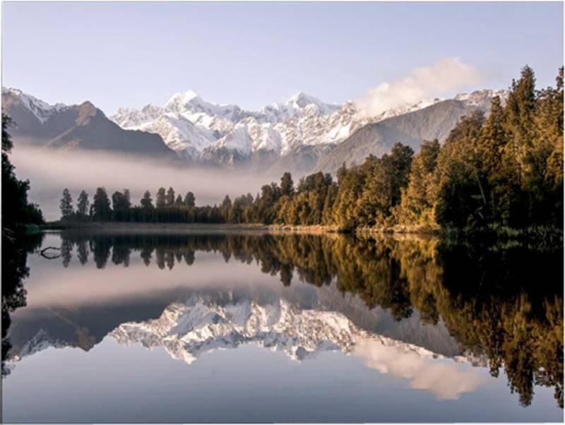 Home affaire Leinwandbild »New Zealand - Neuseeland«, Natur-Wald-Berge-Landschaft von home affaire