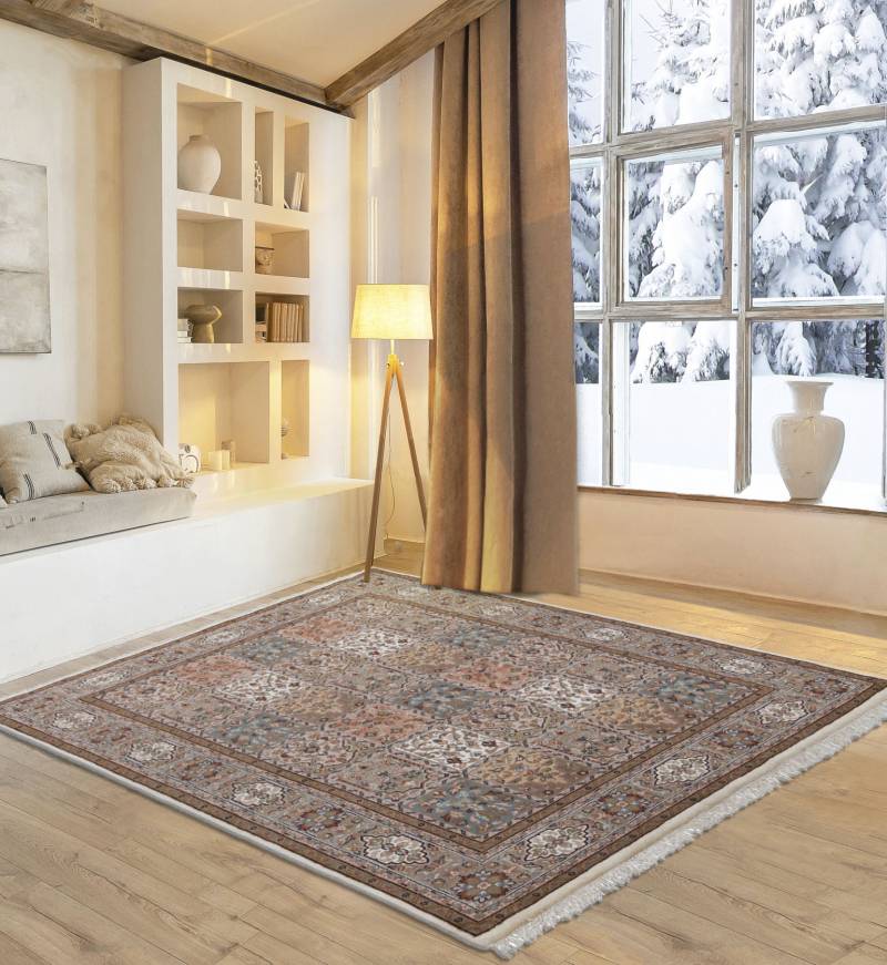my home Orientteppich »BB Oriantal 1«, rechteckig, 12 mm Höhe, reine Wolle, handgeknüpft, orientalisches Design, mit Fransen von My Home