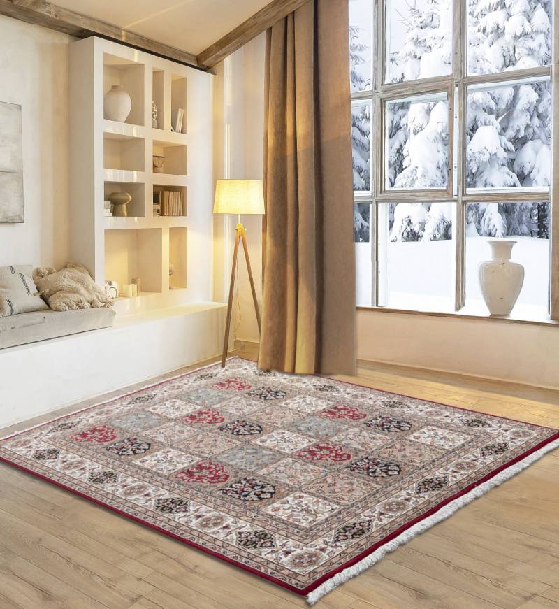 my home Orientteppich »BB Oriantal 1«, rechteckig, 12 mm Höhe, reine Wolle, handgeknüpft, orientalisches Design, mit Fransen von My Home