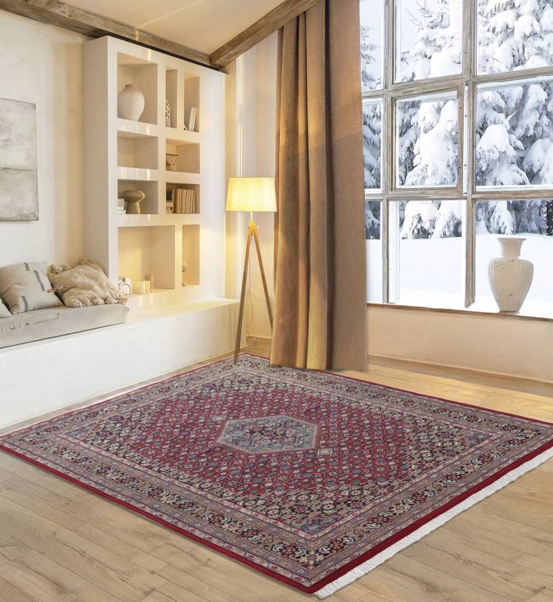 my home Orientteppich »BB Oriental«, rechteckig, 12 mm Höhe, reine Wolle, handgeknüpft, orientalisches Design, mit Fransen von My Home