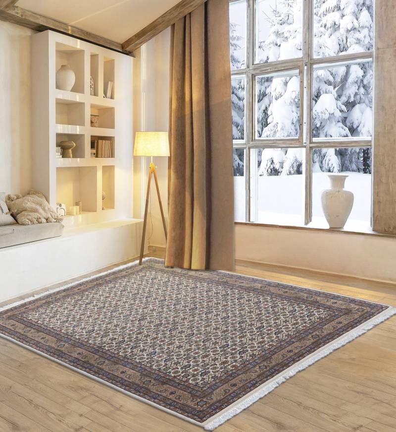 my home Orientteppich »BH Oriantal«, rechteckig, 12 mm Höhe, reine Wolle, handgeknüpft, orientalisches Design, mit Fransen von My Home