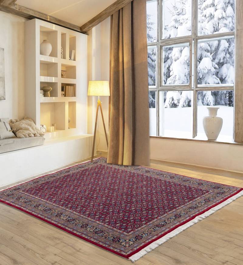 my home Orientteppich »BH Oriantal«, rechteckig, 12 mm Höhe, reine Wolle, handgeknüpft, orientalisches Design, mit Fransen von My Home