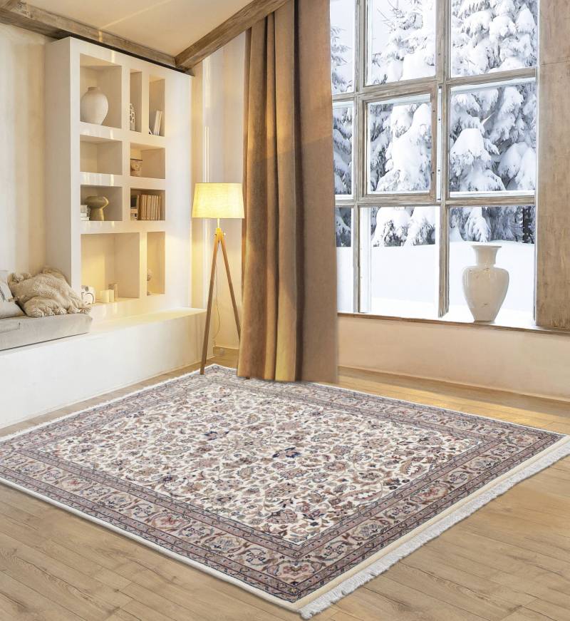 my home Orientteppich »BI Oriental«, rechteckig, 12 mm Höhe, reine Wolle, handgeknüpft, orientalisches Design, mit Fransen von My Home