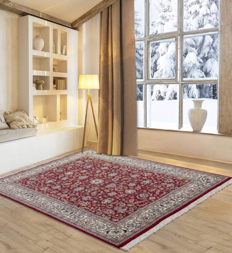 my home Orientteppich »BI Oriental«, rechteckig, 12 mm Höhe, reine Wolle, handgeknüpft, orientalisches Design, mit Fransen von My Home