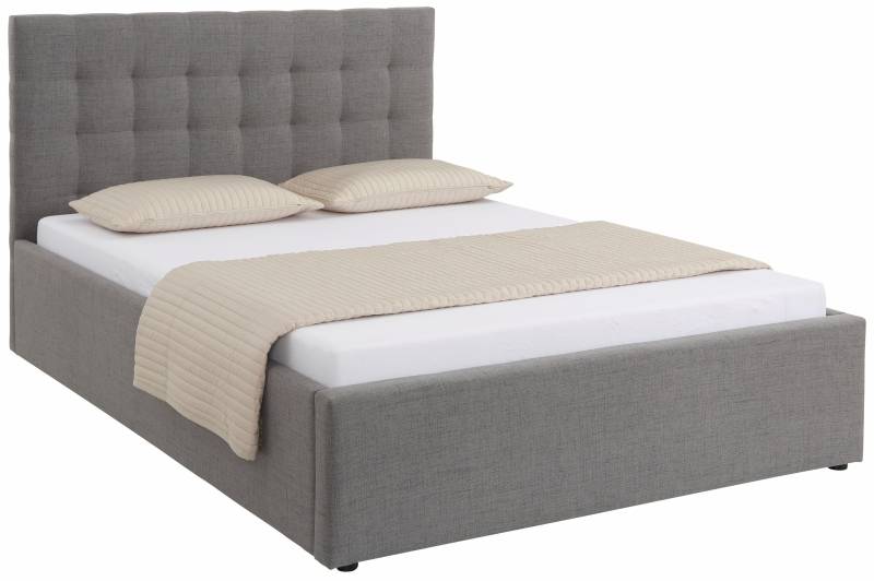 Home affaire Polsterbett »Hamar, Knopfsteppung im Kopfteil, bis 250 KG belastbar«, (3 Breiten: 100cm/ 140cm/ 180cm), in verschiedenen Grössen und Stoffen und Farben von home affaire