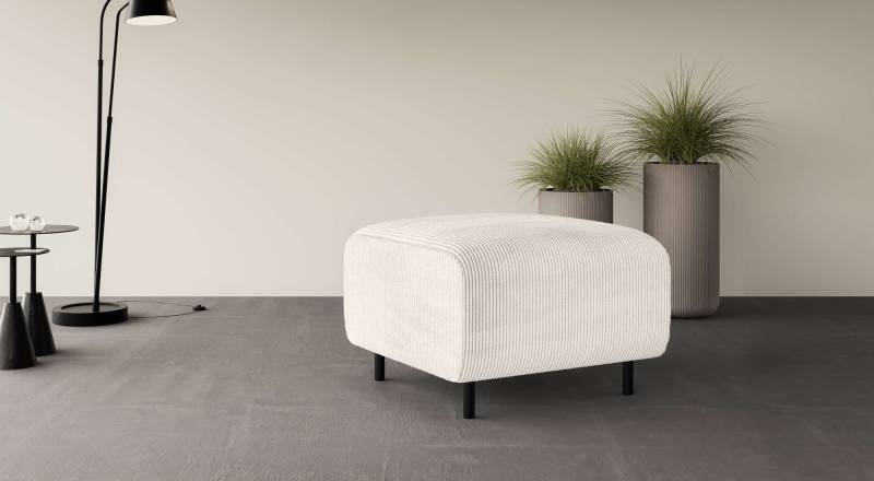 Home affaire Polsterhocker »ARROS klein mit Wellenunterfederung, Masse B/T/H: 70/70/46 cm«, passend zur Serie, in hochwertiger Verarbeitung von home affaire