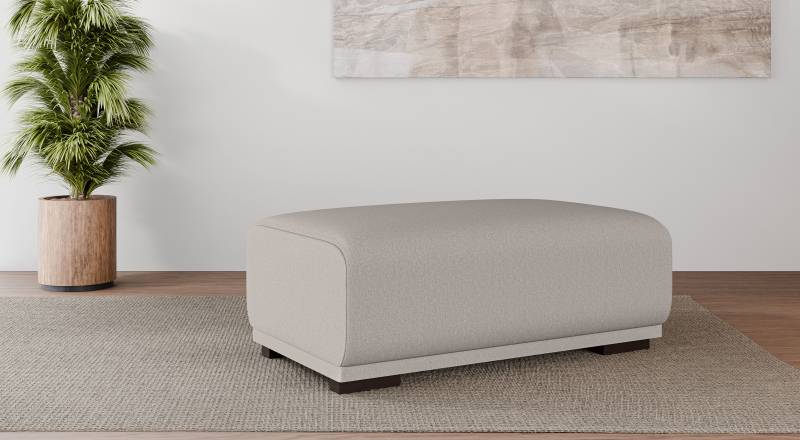Home affaire Polsterhocker »BORNHOLM, grosser Hocker passend zur Serie, Masse B/T/H: 122/72/46 cm«, mit Wellenfederung, in hochwertiger Verarbeitung von home affaire